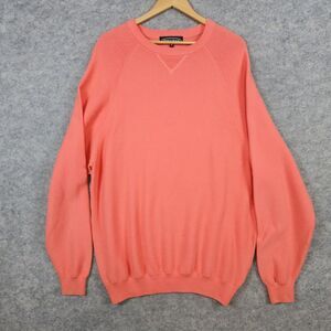 Pebble Beach Knit‎ Sweater Peach/Coral Size XL 100% Cotton Heavy Warm SMUDGES